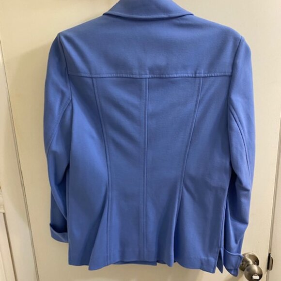 Talbots Periwinkle Blue Blazer Jacket Size 10 Petite - Picture 2 of 7